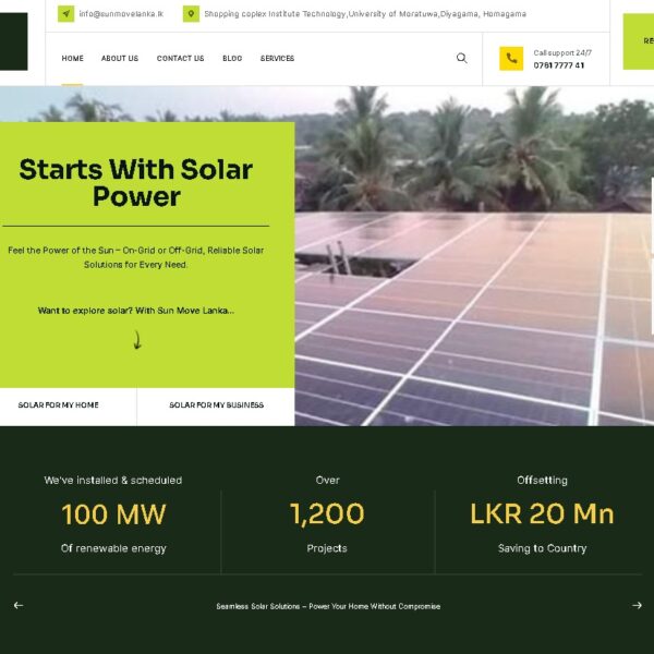 sun move lanka web design and developemt